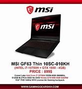 MSI Thin GF63 12VF-252US - 15.6" - Core i7 12650H - 16 GB RAM - 1 TB SSD